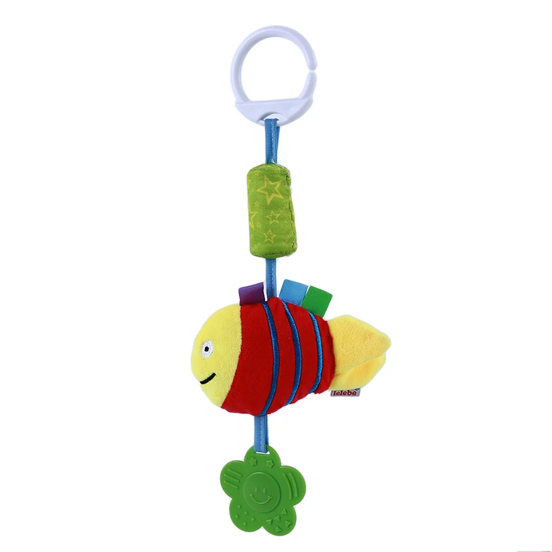 red fish Стиль, мягкие колокольчики в виде животных, 0-12 месяцев, для новорожденных, успокаивающие игрушки, музыкальные плюшевые погремушки для младенца, игрушка в подарок, детская игрушка для новорожденных - Цвет: red fish