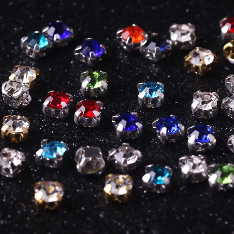 

Crystal Clear Strass Rhinestones For Needlework DIY Sew On Rhinestone On Wedding Accessories Stones For Clothes Dress Decoration
