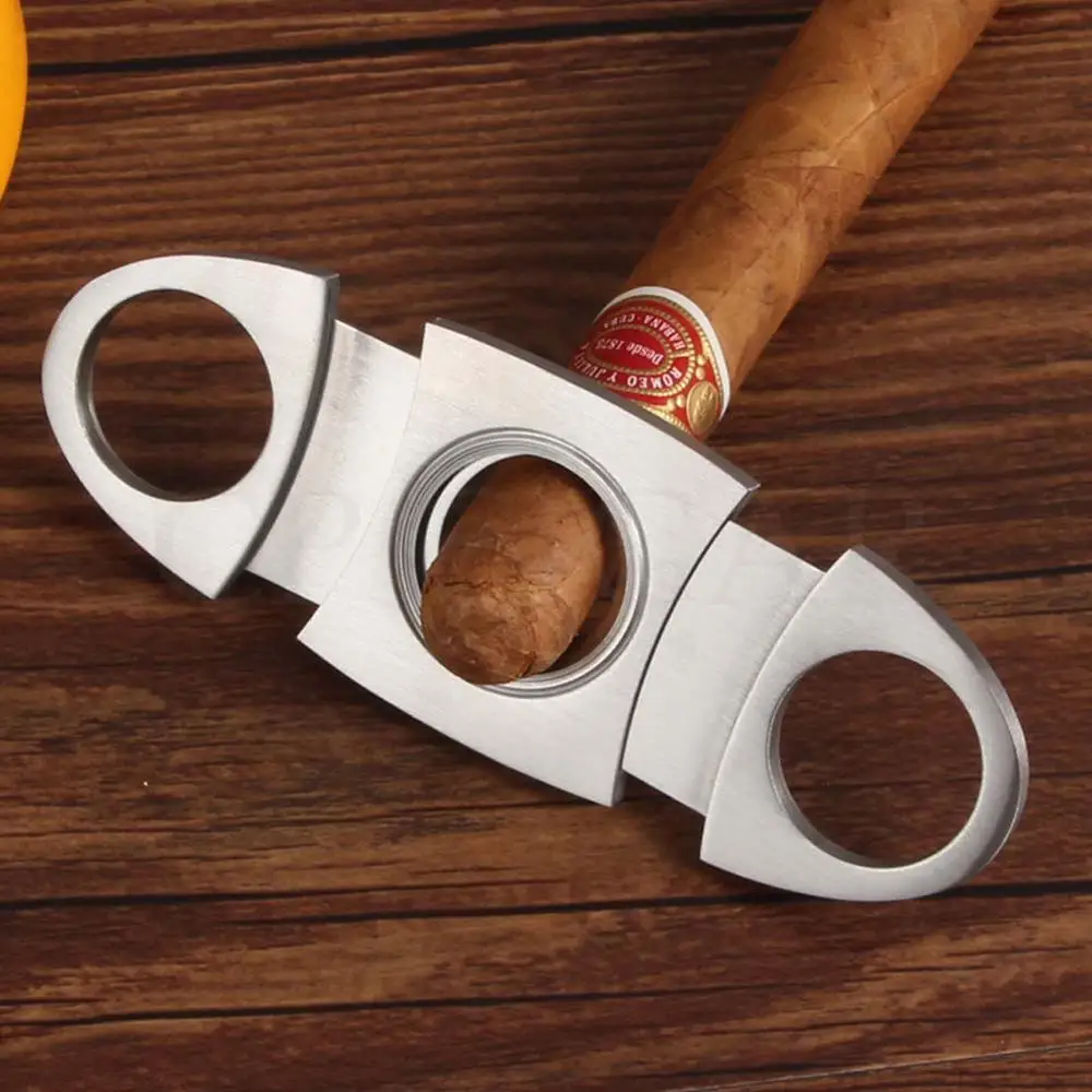 COHIBA сигары резак абсолютно Нержавеющая Сталь Металл Классический сигары резак гильотина с подарочной коробкой Рождество сигары ножницы подарок