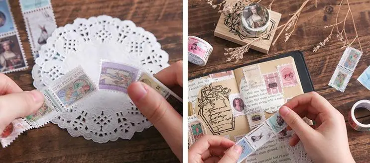 Винтажный штамп серии Bullet Journal васи лента Ретро кофейное растение Алиса декоративная клейкая лента Сделай Сам Скрапбукинг наклейка этикетка