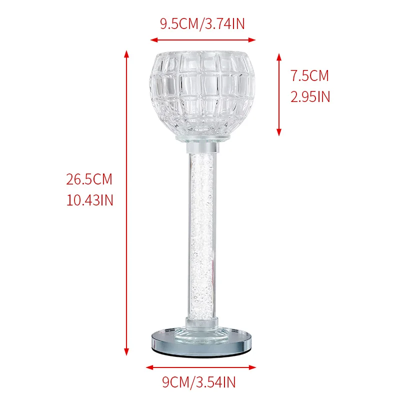Brand New Crystal Cut Glass Candlestick Candle Holder Candle Stand Tea Light For Coffee Dining Table Centerpieces Wedding CH165