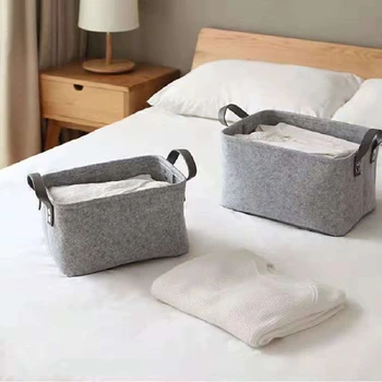 

Felt Storage Basket 2-Piece Portable Felt Storage Basket