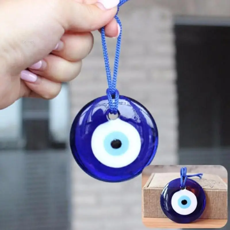 DIY подвеска в виде глаз, турецкое голубое стекло, злой амулет в виде глаза, трендовые подвесные Подвески, декор для отеля, офиса, подарок на удачу, стеклянный орнамент