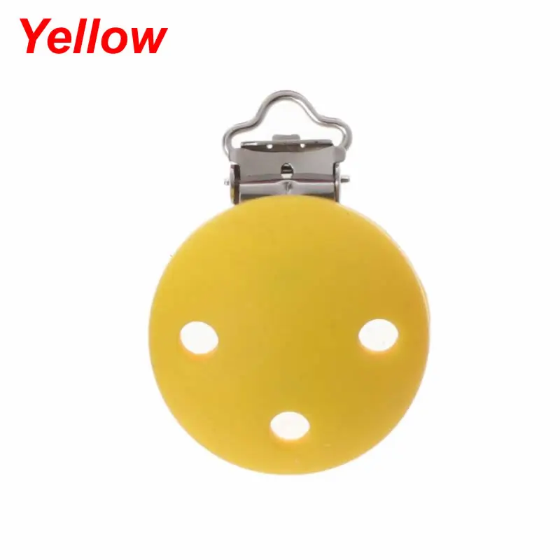 Yellow Зажимы для соски, силиконовые клипсы для прорезывания зубов, детские игрушки грызунки, сделай сам, ювелирные изделия для кормления, аксессуары, держатель для соски, застежки для сосков, игрушки - Цвет: Yellow