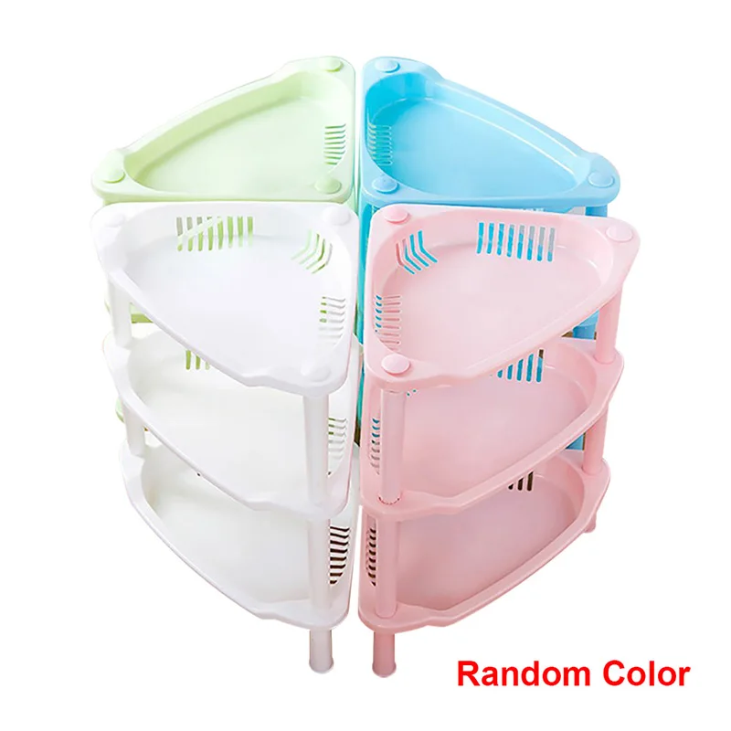 3 уровня пластиковые на присосках Ванная комната Кухня угловая стойка для