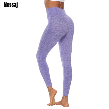 

Nessaj 14 Color Seamless Legging Women Breathable Stretchy Pants High Waist Elasticity Trousers Push Up Fitness Workout Leggings