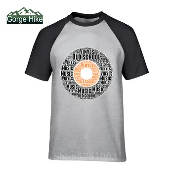 

2019 Old School T-Shirt Men Vintage CD Short Sleeve Retro Vinyl Record tshirt Printing Music Tee Shirts Adult Camisetas Hombre