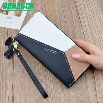 

Leather Wallet Women Luxury Long Clutch Ladies Purse Card Holder Tassel Women Wallets Zipper Coin Phone Money Pocket Bag W052
