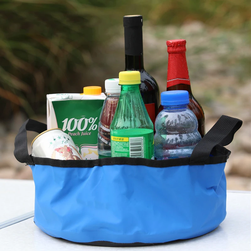 

Foldable Fishing Bucket Pail Wash Basin Water Carrier Bag Portable Container for Outdoor Fishing Camping ENA88