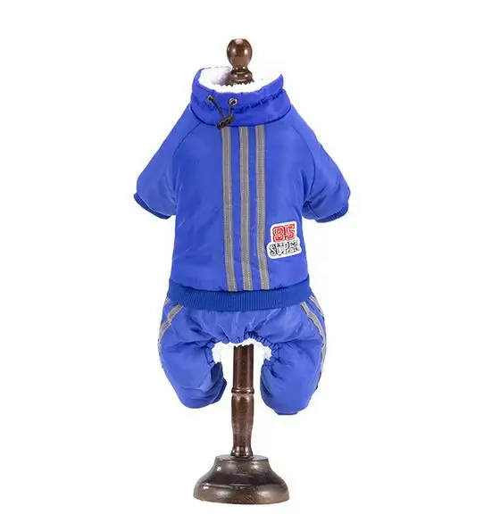 blue Толстовка с капюшоном для собак из мультфильма, зимняя одежда для собак, пальто для собак, куртка из хлопка, Ropa Perro, французская одежда для бульдога для собак, одежда для домашних животных - Цвет: blue