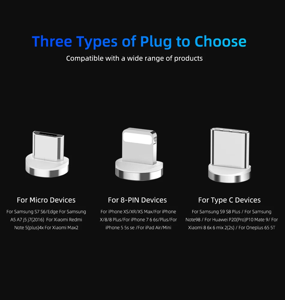 5А Магнитный кабель type C провод для быстрой зарядки для huawei Mate30Pro Supercharging Micro USB 8 Pin Магнит USB Kable для Iphone X Xs