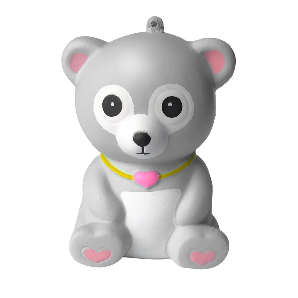 Gray Squishies очаровательные медвежьи медленно растущий крем сжимают ароматизированные игрушки для снятия стресса детские игрушки для забавных игр Детские игрушки для мальчиков и девочек - Цвет: Gray