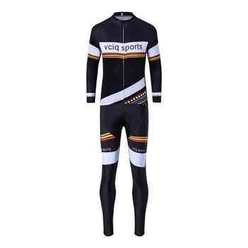 

Men's Winter Cycling Jersey 2019 Red Blue Green Long Sleeve Cycling Jersey SetCycling Jersey