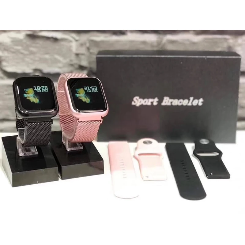 Fashion Smart Watch Watches IP68 Waterproof Heart Rate Blood Pressure Monitor Fitness Tracker Smartwatch Full Touch Screen