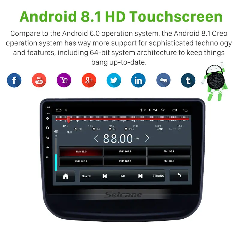 Seicane Автомобильный GPS стерео 10 1 &quotHD Android 8 Navi для chevy Chevrolet Equinox 2016 2017 2018 Авторадио