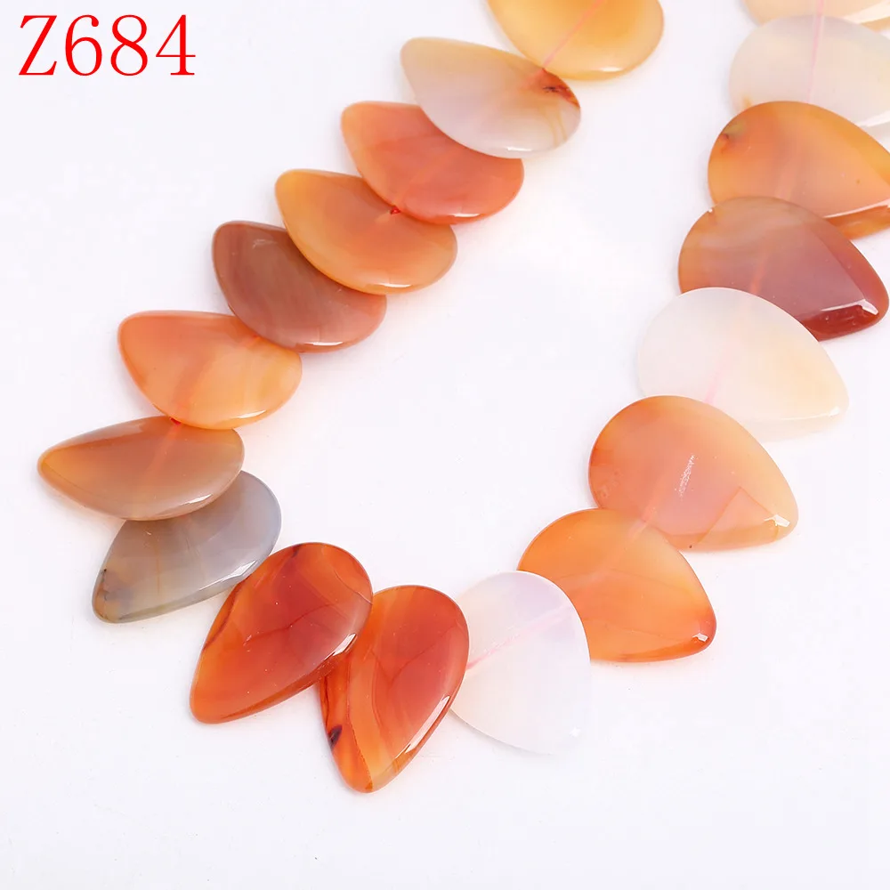 Yumten Капля воды из синего бусины из песчаника 32 мм* 22 мм жемчужные бусы DIY для изготовления украшений ожерелья Аксессуары агат Кристалл из опала бисером - Цвет: Red agate