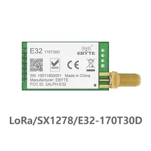 E32-170T30D LoRa 30dBm длинный диапазон SX1278 170 МГц 1 Вт SMA антенна УКВ беспроводной приемопередатчик приемник радиочастотный модуль