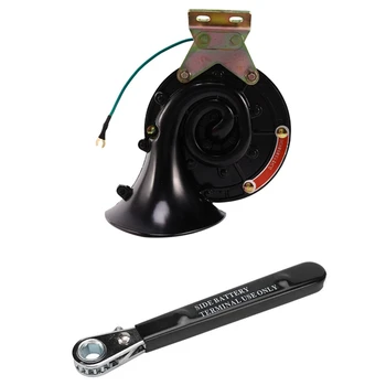 

Car Styling Loud 300DB 24V Black Electric Snail Horn with Car Styling Reversible 5/16 Inch Hex Head Battery Bolt