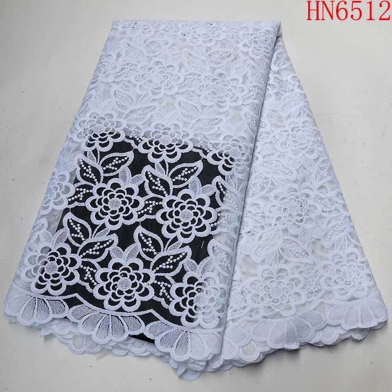 

Pure White African Dry Lace Fabric High Quality Nigerian Milk Silk Lace Fabric For Wedding Latest French Tulle Mesh Lace Fabric