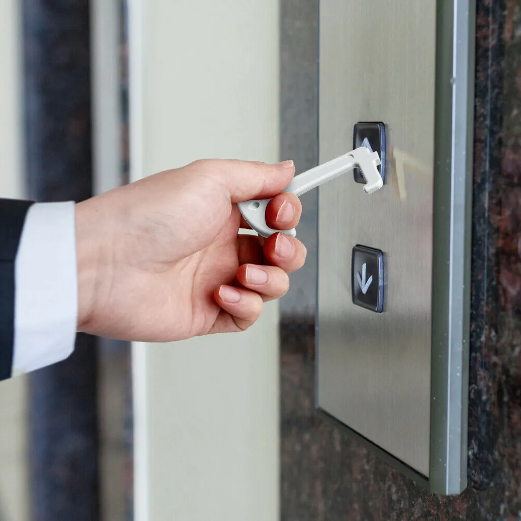 2 шт. Портативный дверные ручки бесконтактных Безопасность открывания двери