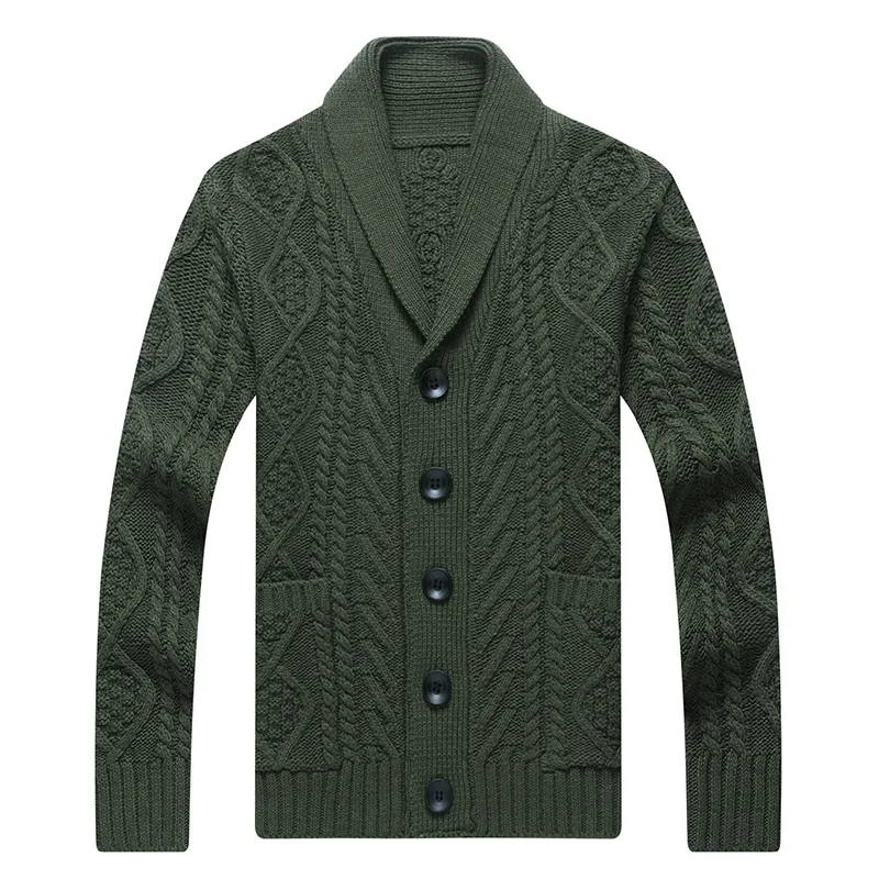 Winter Men's V Neck Knitted Sweater Coat Smart Casual Fashion Loose Twist Cardigan Warm Heavy Wool Male Sweaters for Autumn Winter Men's V Neck Knitted Sweater Coat Smart Casual Fashion Loose Twist Cardigan Warm Heavy Wool Male Sweaters for Autumn