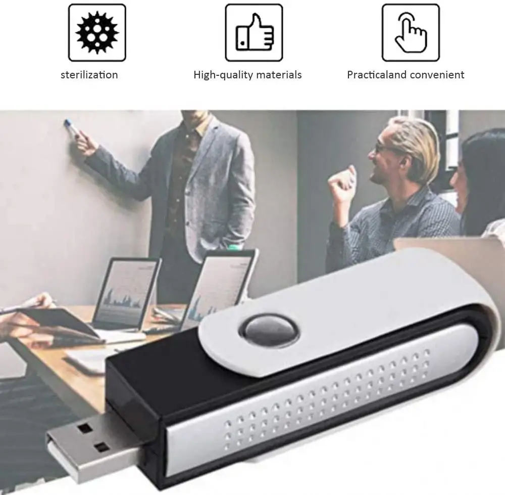 Портативный поворотный мини очиститель воздуха с USB освежитель для офиса дома