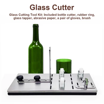 

Glass Bottle Cutter Handicraft DIY Machine For Cutting Whiskey Alcohol Champagne Wine Beer Glass Craft Gloves Tool Kit Accessory