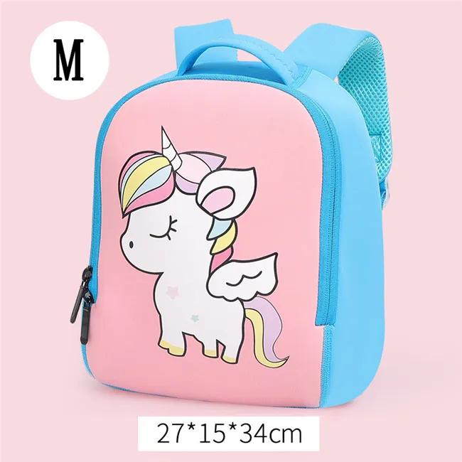 Blue pink large Детский Школьный рюкзак для детского сада, Детский милый мультяшный рюкзак, светильник, маленькая школьная сумка - Цвет: Blue pink large