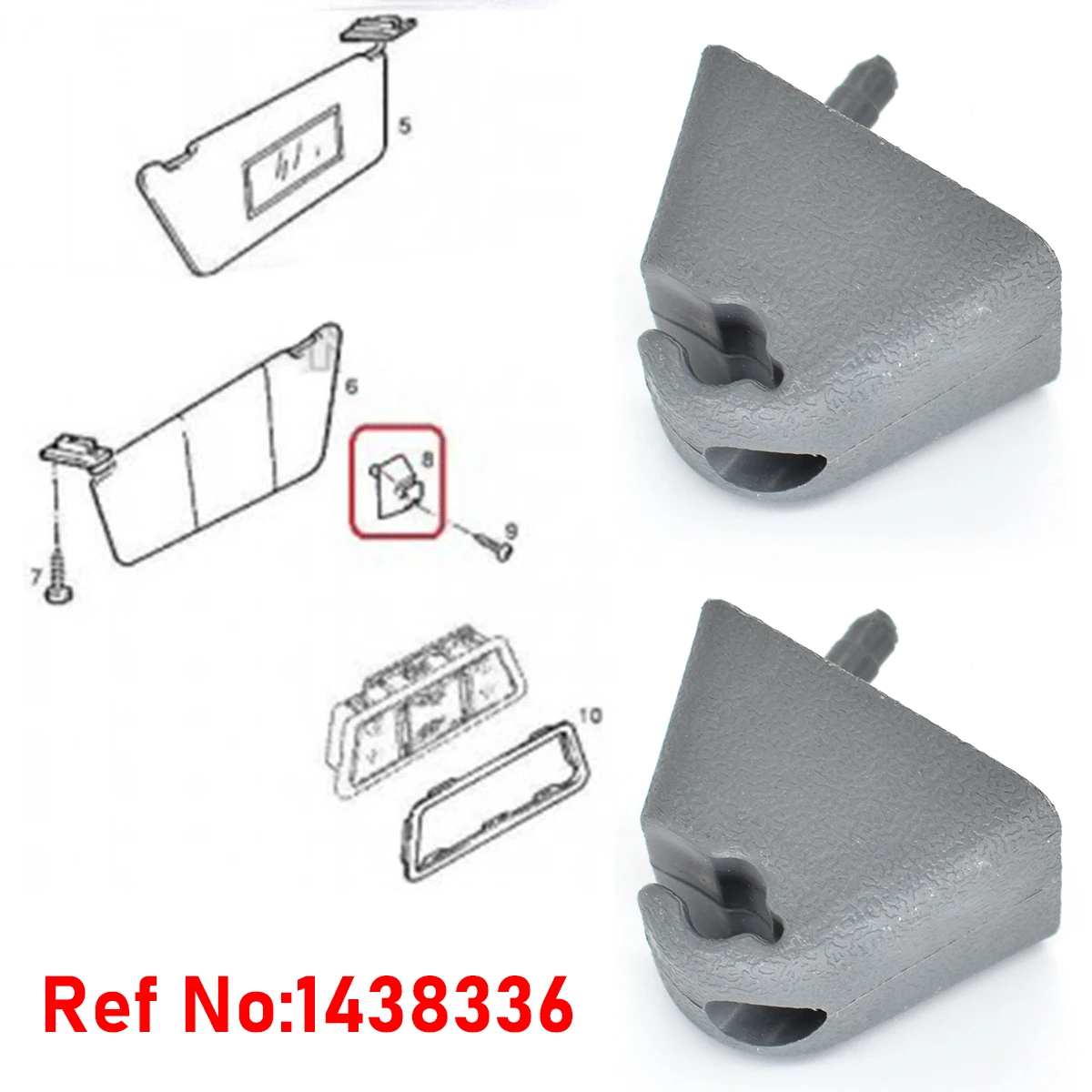 Clip Supporto Parasole Per Vauxhall Movano 1998-10 E Vivaro 2001-14 - OE 8200449006 - Foto 7