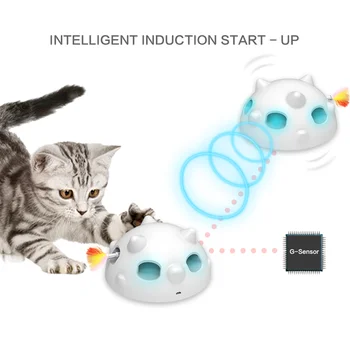 

Smart Teasing Cat Stick Electric Cat Toy Crazy Game Spinning Turntable Cat Catching Mouse Donut Automatic Turntable Cat Toy