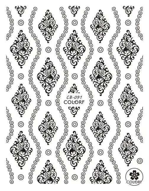 MAGICO серии MG-156-2 линии Дизайн крутой стикеры 3D на ногти Nail Art Наклейка шаблон инструмент для ногтевого дизайна украшения - Цвет: CB-91 BLACK