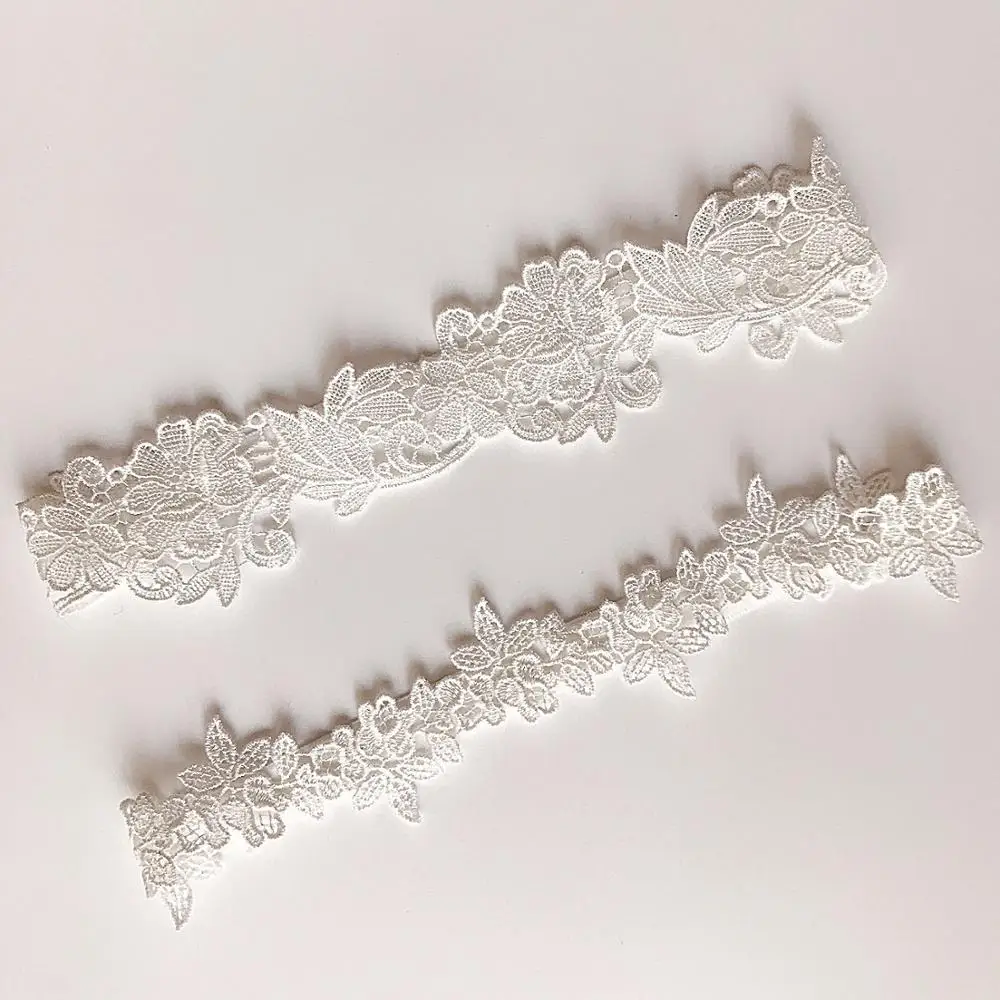 white 2 шт./компл. Готический сексуальный пояс для подвязки Женская Прозрачная Кружевная Цветочная подвязка для чулок свадебное платье подвязка для ног нижнее белье ажурные - Цвет: white