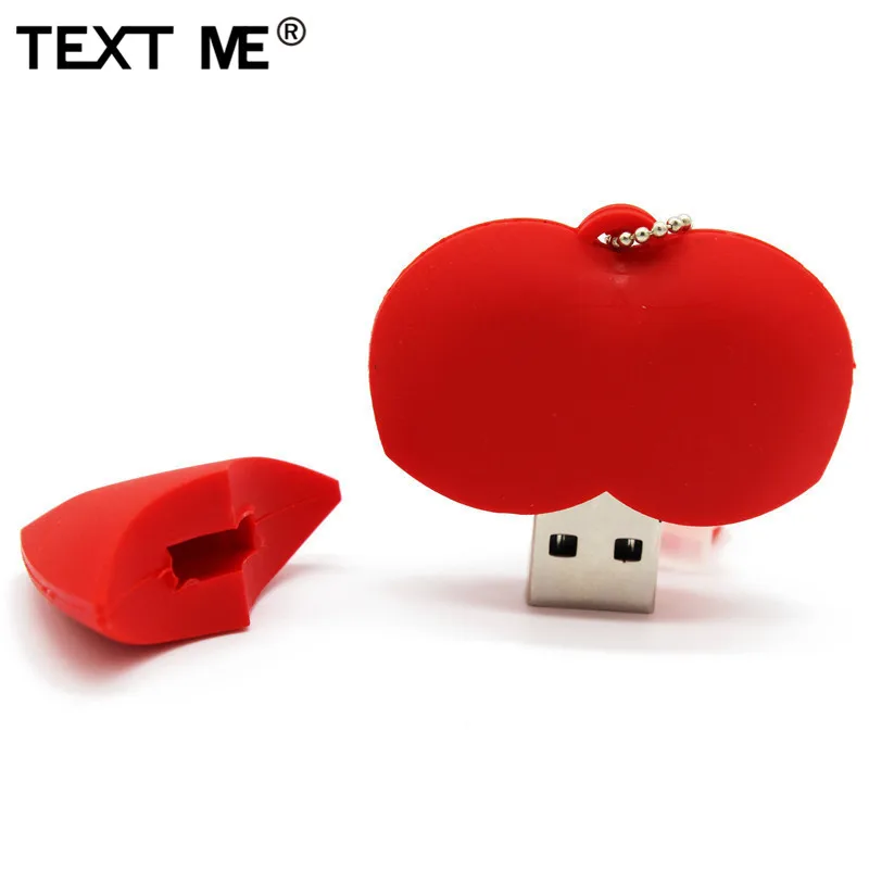 TEXT ME мультфильм красное сердце модель usb2.0 4 ГБ 8 ГБ 16 ГБ 32 ГБ 64 ГБ флеш-накопитель USB флеш-накопитель креативный подарок
