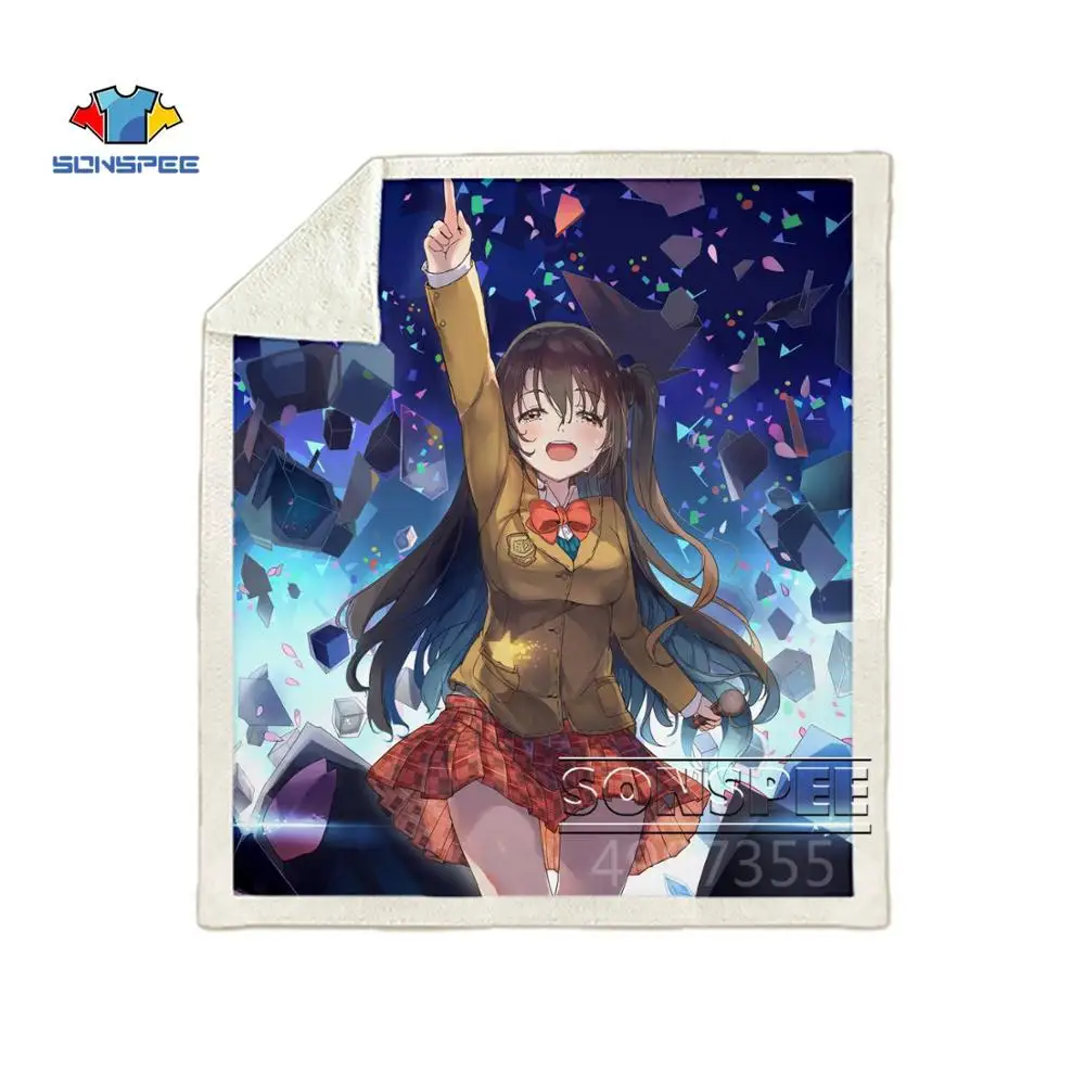 SONSPEE Idol Master Золушка девушки аниме дети взрослые 3d печать одеяло диване пододеяльник зимнее теплое постельное белье офисное одеяло для короткого сна - Цвет: 14