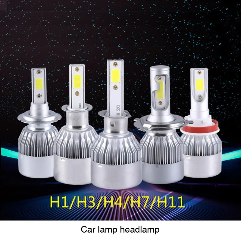ZGX 1 пара H4 светодиодный светильник H7 H11 H1 H3 Авто S2 Автомобильные фары лампы для автомобиля Стайлинг 6500K 8000K Автомобильные фары