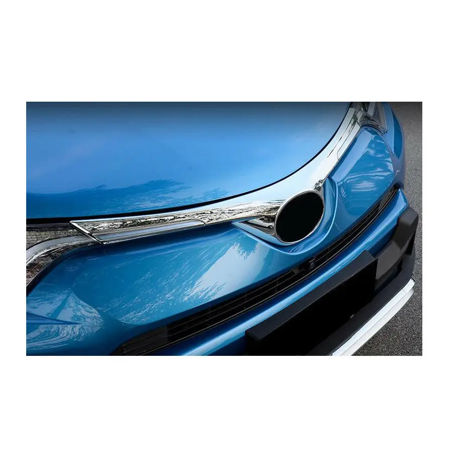 1PCS Chromed Front Grill Grille Moulding Trim trims For Toyota RAV4