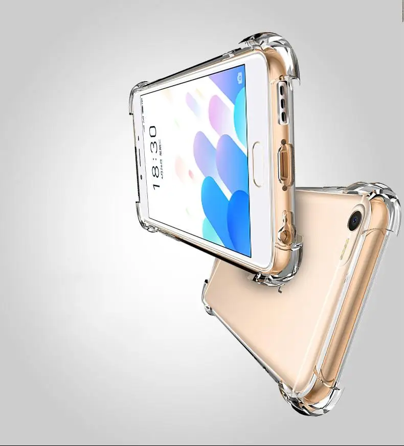 Transparent Clear Shockproof TPU Soft Case For Meizu NOTE8 X8 16plus 16 E3 15 Plus Full Protective Case Cover
