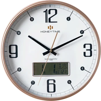 

2020 LED Wall Clock Mechanism Mute Luxury Living Room Wall Clock Digital Metal Bathroom Clock Horloge Quartz Art Decoration Bb50