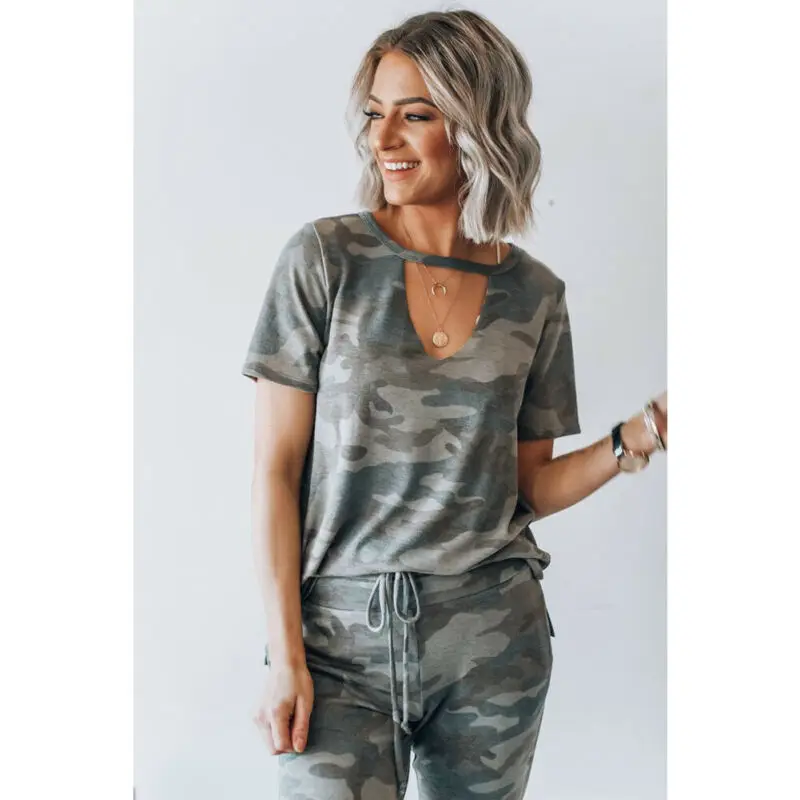 

Hot Military Women T Shirt Ladies Girl Camo Camouflage Summer Cool Blouse Tops Women Ladies Short Sleeve Camouflage Loose Tops