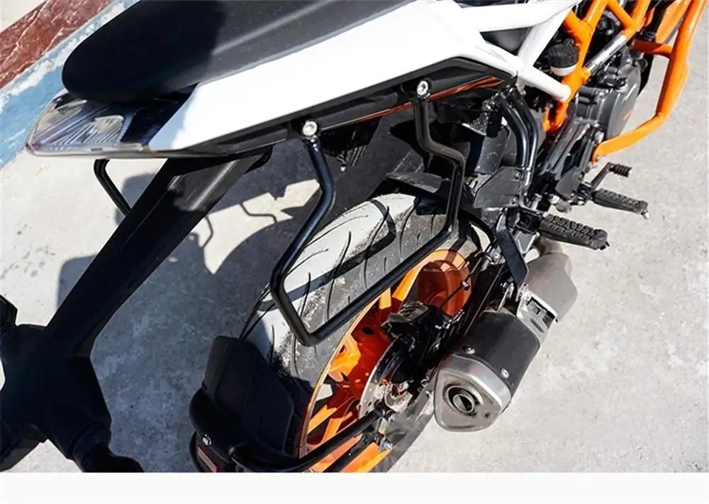 Мотоцикл для KTM Duke 390 боковая упаковочная коробка стальной боковой кронштейн, для KTM390 модифицированный шлейф крыло