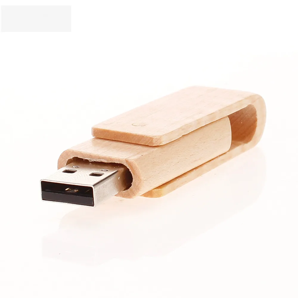Новый вращающийся деревянный USB флэш-накопитель 4 ГБ 8 ГБ 16 ГБ Флешка 32 ГБ флеш-накопитель 64 ГБ 128 ГБ произвольный логотип usb-накопитель