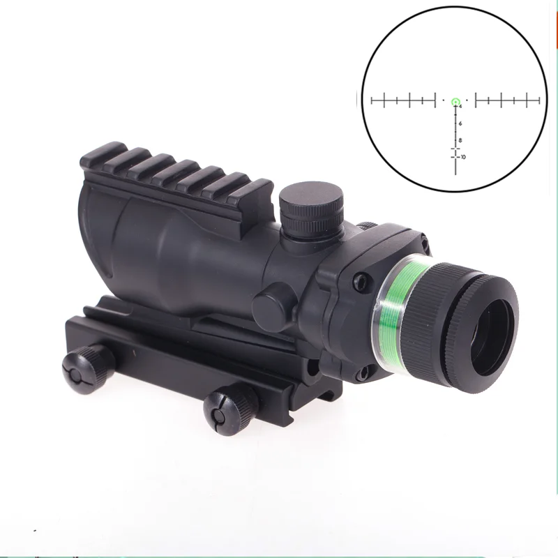 Настоящий источник волокна Оптика Масштабируемая тактическая Acog 4x32 высокого качества прицел Регулируемый Фокусное расстояние для - Цвет: 4BZG-O