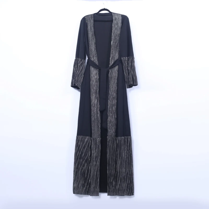 Открытое турецкое кимоно abaya Дубай хиджаб мусульманское платье исламское одежда Абая для женщин марокканский кафтан халат Djelaba Femme