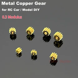 8T 9T 10T 11T 12T 13T 14T 15T 16T 18T Teeth 0.3 Modulus Brass Metal Copper Gear Motor Spindle Gearwheel Fit 1mm 1.5mm 2mm Shaft