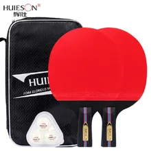 (2pcs) Huieson Table Tennis Racket for Beginners Double Table Tennis Racket Set Indoor and Outdoor Sports Training