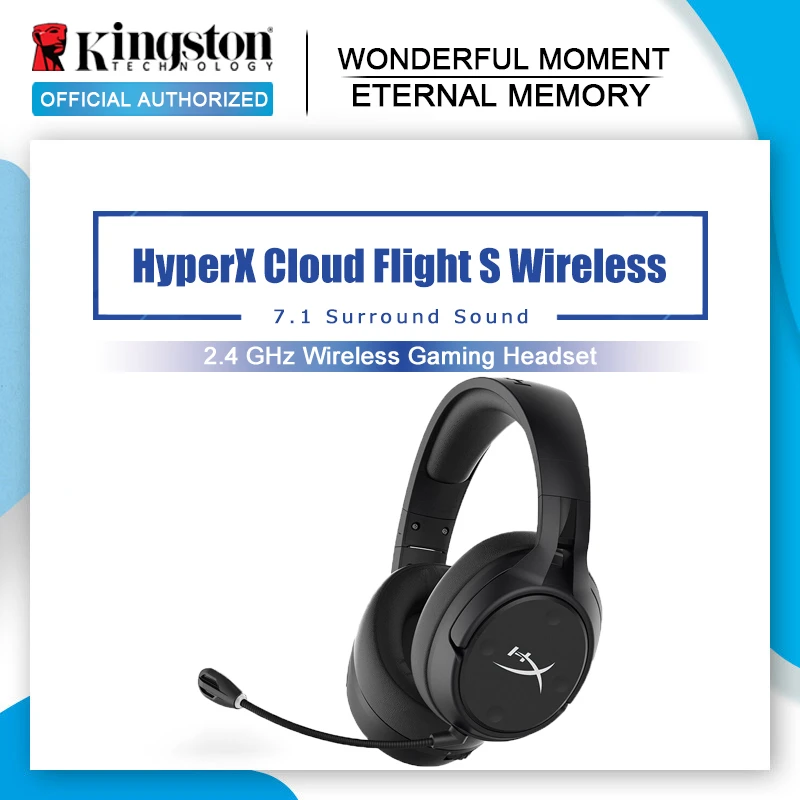 Kingston Hyperx Cloud Flight S Wireless Gaming Headset 7 1 Surround Sound 2 4ghz Wireless Audio Hyperx Ngenuity Software Aliexpress Consumer Electronics