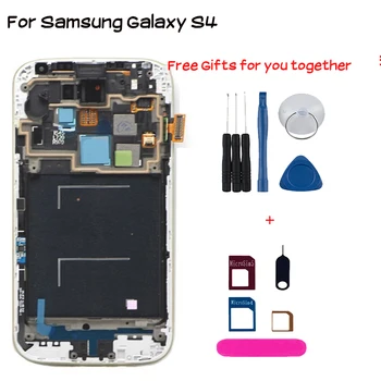 

LCD display for samsung Galaxy S4 with Frame i9500 i9505 i9506 touch screen replacement digitizer for cell phone monitor hot