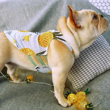 

Pet Vest Cat T-Shirt Soft Puppy Dogs Clothes Cute Pet Dog Clothes Cartoon Cool Breathable Plant Sleeveless Sling Dog Vests