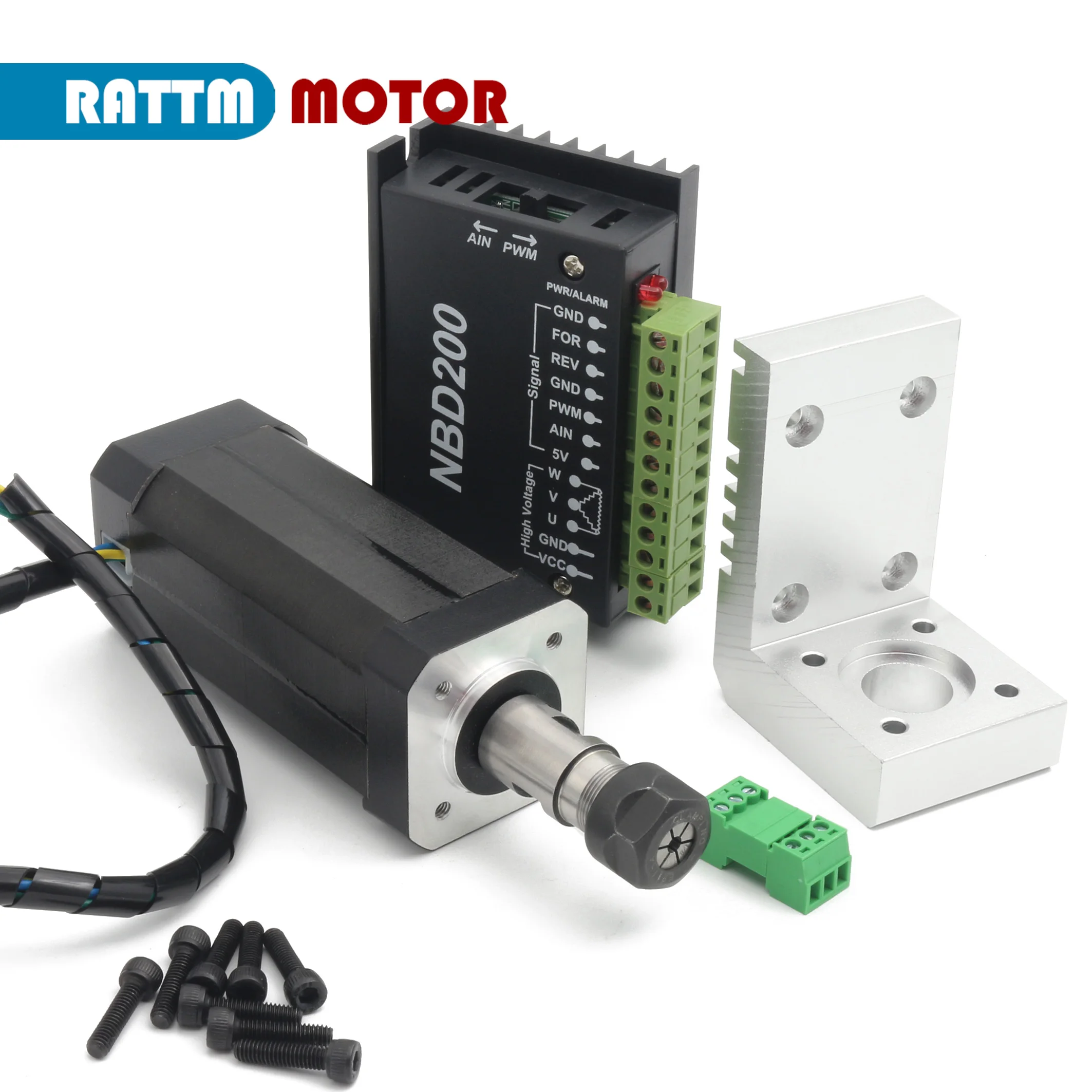 104W 24VDC двигатель с воздушным охлаждением бесщеточный электродвигатель вращения