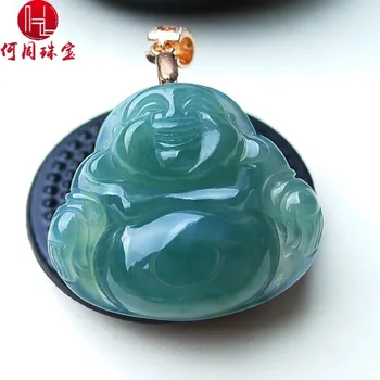 

Hezhou jewelry!Myanmar natural jade!Exquisite hand carving!The Buddha pendant!Exquisite workmanship! 7.39g